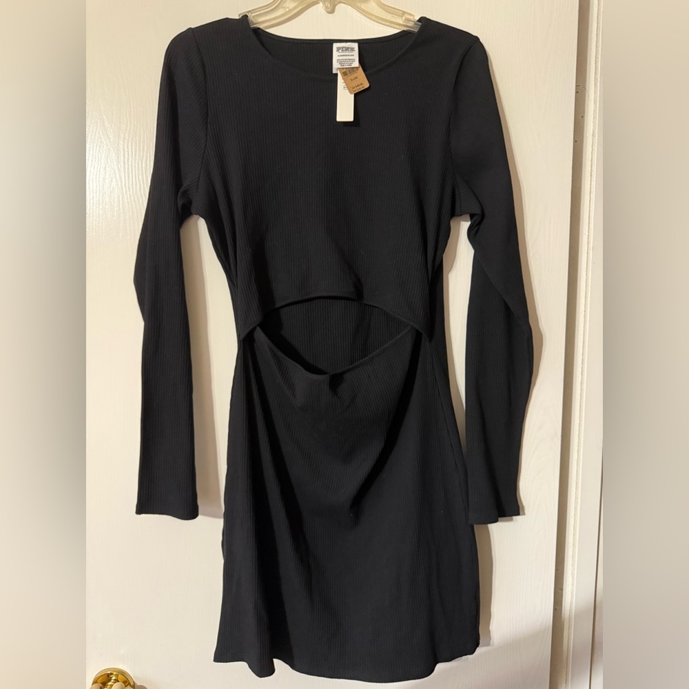 Pink brand Black Ribbed dress